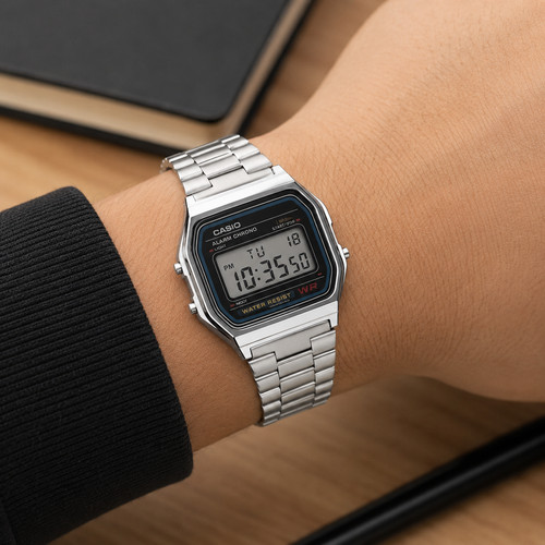 Stainless steel watch strap - steel,