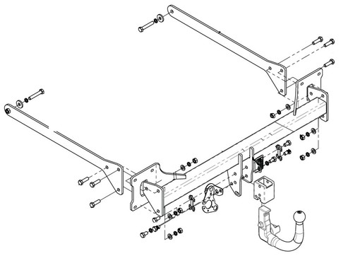 Detachable tow bar for audi - tow, a8