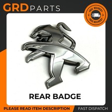 GENUINE PEUGEOT 208 2012-2019 REAR BOOT BADGE LOGO EMBLEM SILVER USED 9673873277