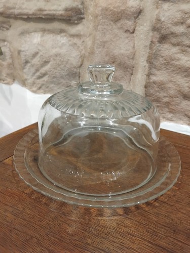 Vintage arcoroc glass cheese - arcoroc,