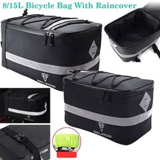 Bicycle Cycling Rear Rack Bag Pannier MTB RoadBike Trunk Pack Bag with Raincover