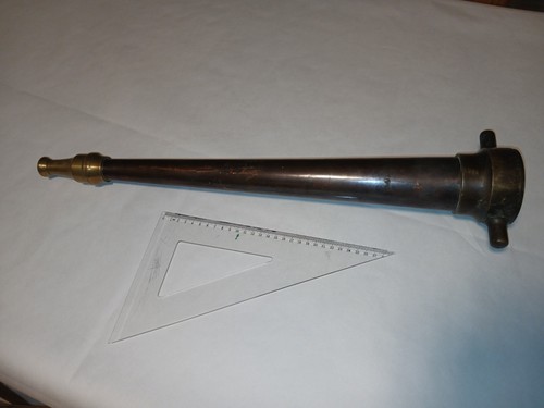 Large vintage fire hose nozzle - fire,