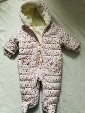Next Lovely baby girl Pretty  Pink snowsuit Up To 3 Months