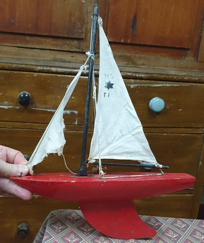Vintage wooden star pond - "star"pond, boat