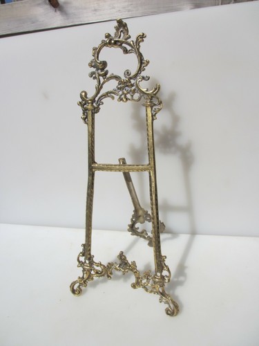Brass easel picture - brass,
