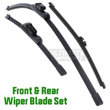 Front & Rear Windscreen Wiper Blades Set For Ford Fiesta Mk8 2017-2025 Exact Fit