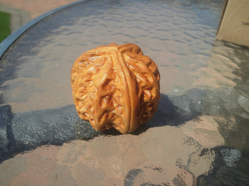 Carved wood netsuke - , large