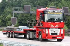 Truck Photo Renault AE Magnum Flatbed Truck Germany Red Huber Harpfing, #i2pf