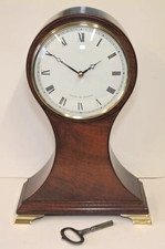 Comitti of London Regency Style Balloon Mantel Clock 8 Day with key
