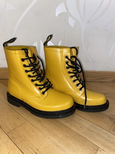 Women martens boots yellow - boots,