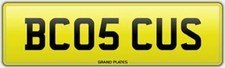 COUSIN CUZ CUS NUMBER PLATE BC05 CUS REG 2005 CARS ONWARD JUST BECAUSE CUS CU 'S