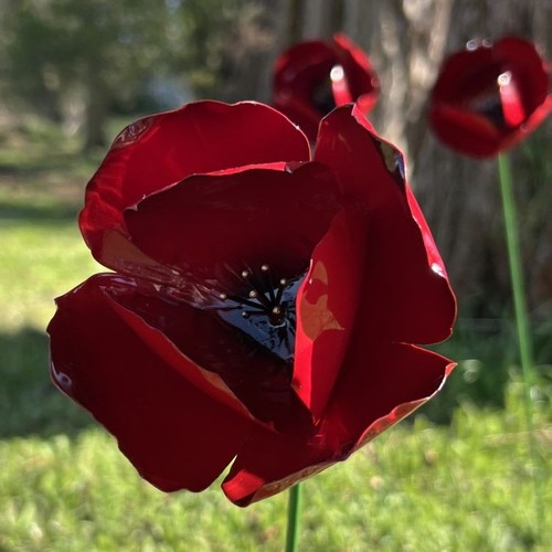 Hand crafted metal - hand-crafted, poppy