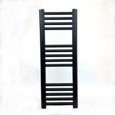 Black Straight Heated Towel