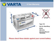 Car Battery F18 Varta 110 800A