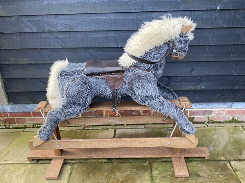 Vintage wooden rocking horse - vintage,