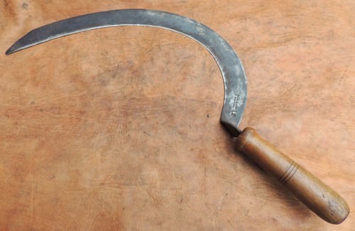 Vintage grass hook cranked - vintage, hook,
