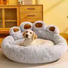Plush Pet Cat Dog Beds Calming Non Slip Bear Paw Sleeping Cushion For Large Dogs