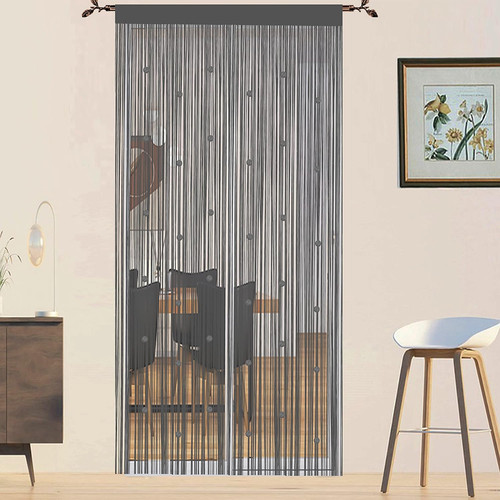 Beaded door curtain fly screen - beaded,