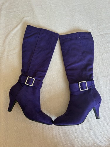 Purple knee boots - size, by