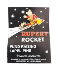 RUPERT BEAR IN ROCKET ENAMEL