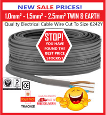 1.0mm - 1.5mm - 2.5mm TWIN & EARTH Electric Cable Wire  6242Y FAST FREE DELIVERY