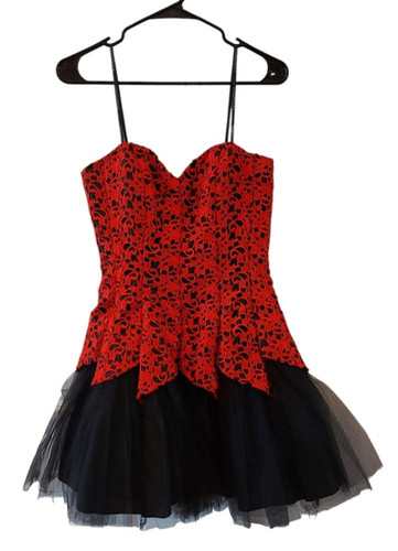 Masquerade red black - red/black, strapless