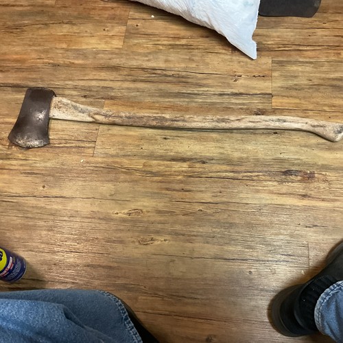 Vintage old axe with - old,