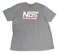 Men’s Official NOS Energy Drink Gray Shirt Size 2XL Logo Spell Out Graphic