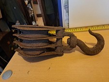 vintage large cast iron triple