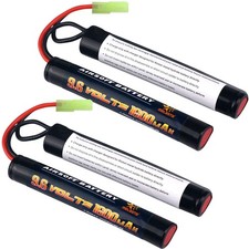melasta 2 Pack 9.6V 1600mAh Butterfly Nunchuck NIMH Battery Pack Compatible w...