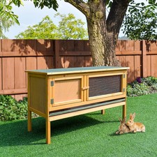 PawHut Wooden Rabbit Hutch