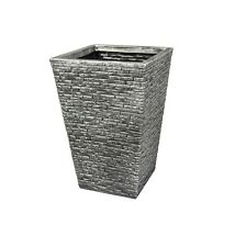 Tall Grey Brick Effect Planter