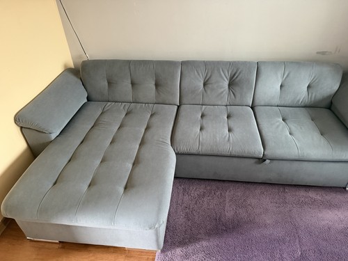 Corner sofa bed with storage - with,