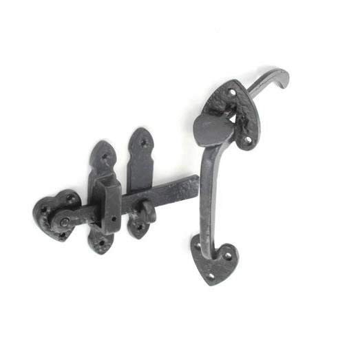 Black antique iron gate - black, door
