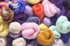 50+ colours of 100% Merino Wool Tops/roving for needle & wet felting 6g each