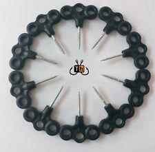 10 Carp Fishing Bivvy Brolly Stage Platform Screw Peg Kit Camping Tent Stake Blk