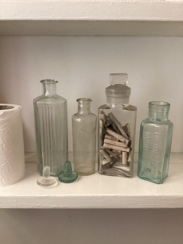 Old vintage glass bottles - old,,