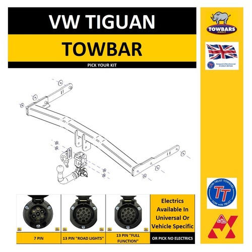 Detachable towbar for - towbar, vw