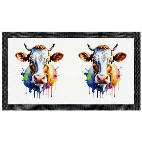 Cow portrait pet feeding mat - pet,