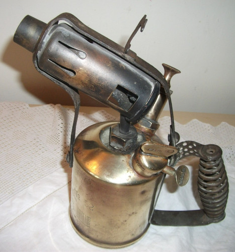 Vintage brass blowtorch - vintage,
