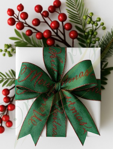 Christmas ribbon 63mm wide - christmas,