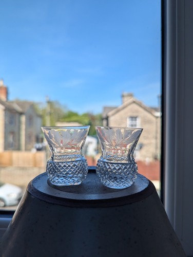 Edinburgh crystal thistle pair - crystal,