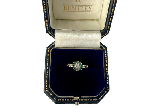1986 emerald and diamond - and, ring