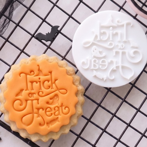 Trick treat cookie stamp - trick,