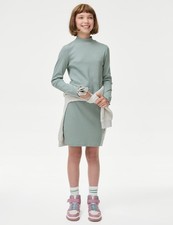 Marks & Spencer Girls Khaki Cotton Knee length Pencil Girls Dress - M&S