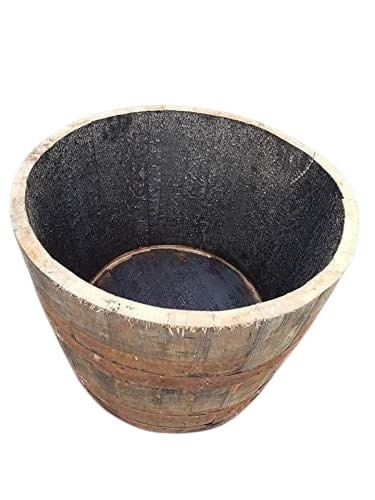 Genuine oak half whisky barrel - half,
