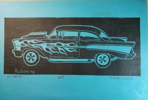 Chevy bel air flames - '57,