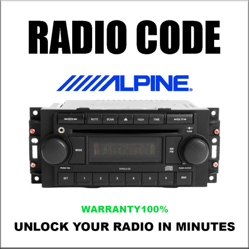 Alpine radio code unlock - radio, &