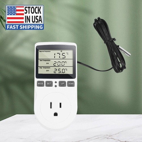 Digital thermostat outlet plug - digital,