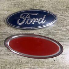 1pc For Ford KA 2008-2016 Oval Blue and Chrome Badge Bonnet Emblem 175x70mm